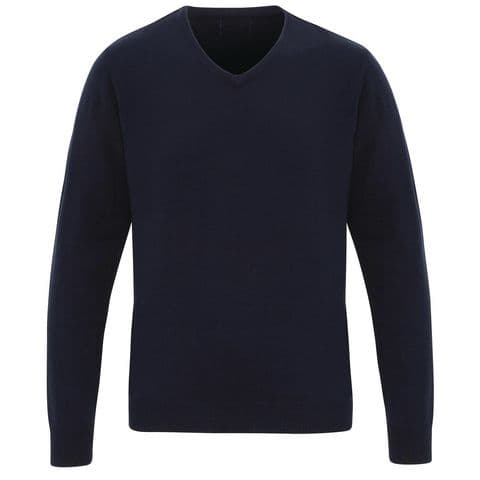 100% Acrylic V Neck Sweater Black