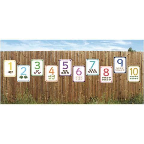Numbers 1-10 Photo Outdoor Learning Boards