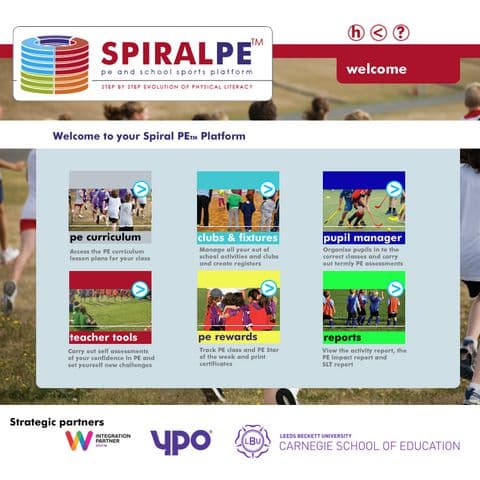 Spiral PE Online Platform - PE curriculum and school physical activity management platform