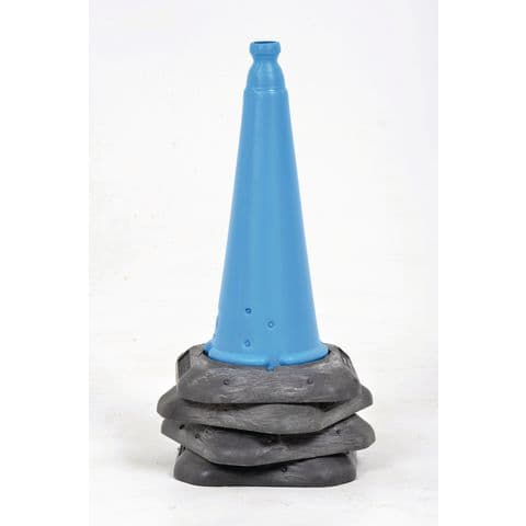 PVC Weighted Cones 450mm(H) - Pack of 4. Blue