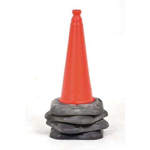 PVC Weighted Cones - 450mm(H), Set of 4, Red