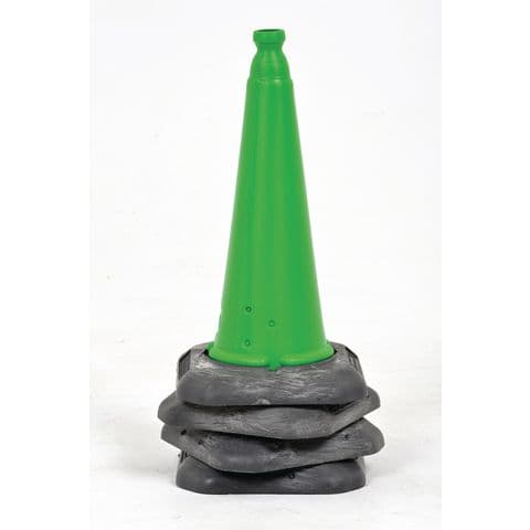 PVC Weighted Cones 450mm(H) - Pack of 4. Green
