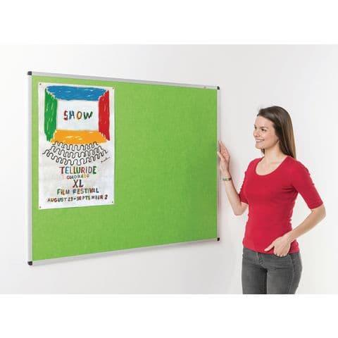 Aluminium Framed Resist-a-Flame Eco-Colour Noticeboard 600(H) x 900mm(W)