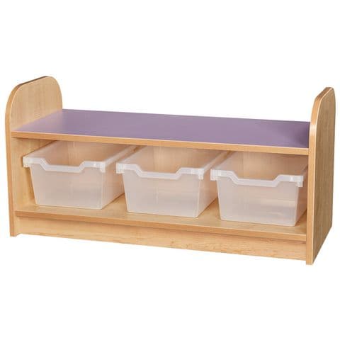 Low Level 1 Tier Tray Unit with Back