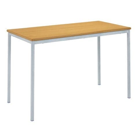 Oblong Table, Beech Laminate, Duraform Light Speckled Grey Paint Frame- 530mm(H)