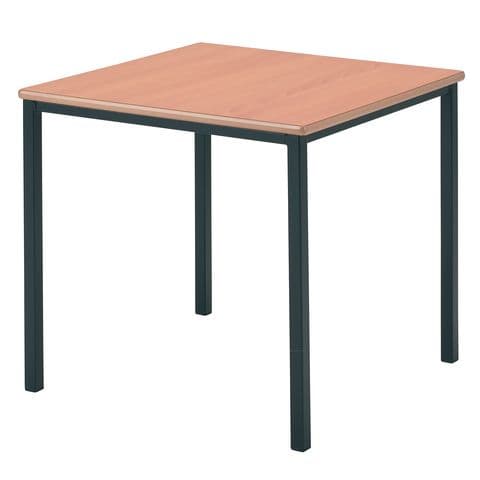 Morleys Heavy Duty Fully Welded Square table 600W x 600D x 460mmH Choice of 2 Frame Colours with 9 x Top Colours MDF Edge