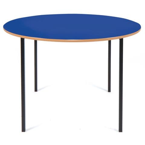 Morleys Heavy Duty Fully Welded Circular table 1100Dia x 460mmH Choice of 2 Frame Colours with 9 x Top Colours MDF Edge