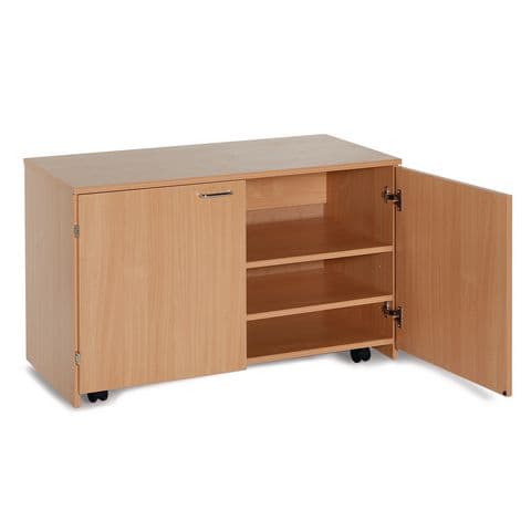 Wide Cupboard Unit, Adjustable Shelves, 3 Shelf Tiers - 635mm(H)