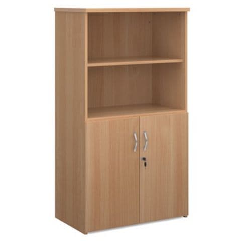 Universal Combination Units with wood doors and open tops - 3 shelf