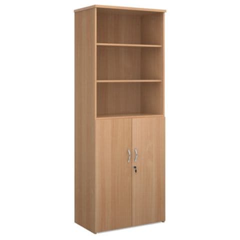 Universal Combination Units with wood doors and open tops - 5 shelf
