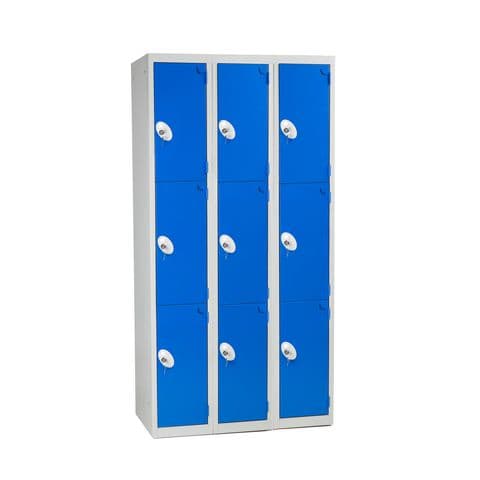 Three Door Locker (Triple - Flat Top) - 1800mm high
