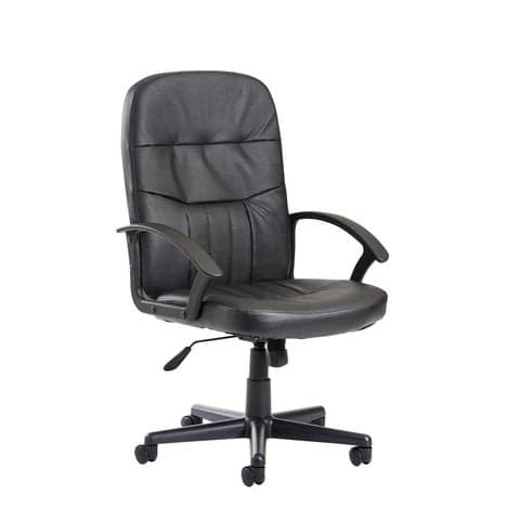 Managers Leather Chair - Black