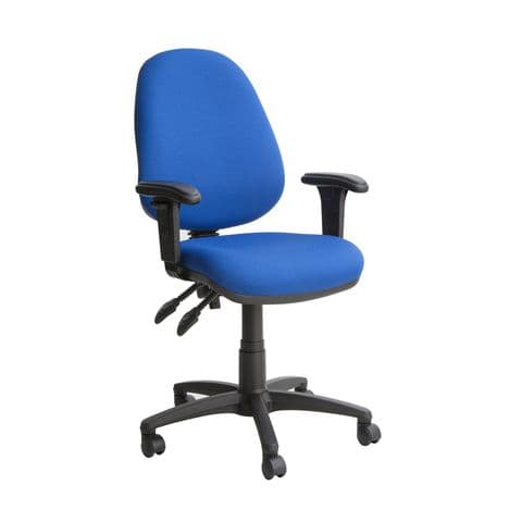 Kirby High Back Operator Chair - With Height Adjustable Arms