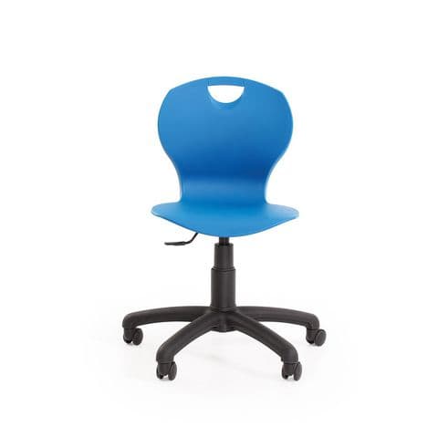 Evo Student ICT Chair - Seat Height 430-560mm. Black Base with Castors