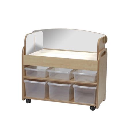 Light Box Trolley with Mirror Surround