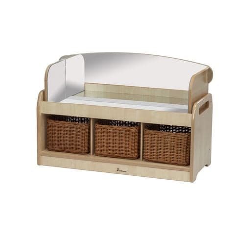 Low Mirror Play Unit with Mirror Surround - 3 Baskets
