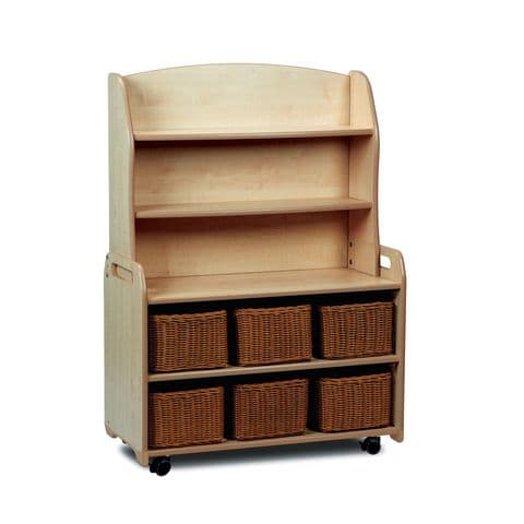 Mobile Welsh Dresser Display Storage - 6 Baskets
