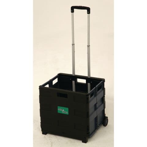 Folding Box Trolley - Black, Load Capacity 35kg