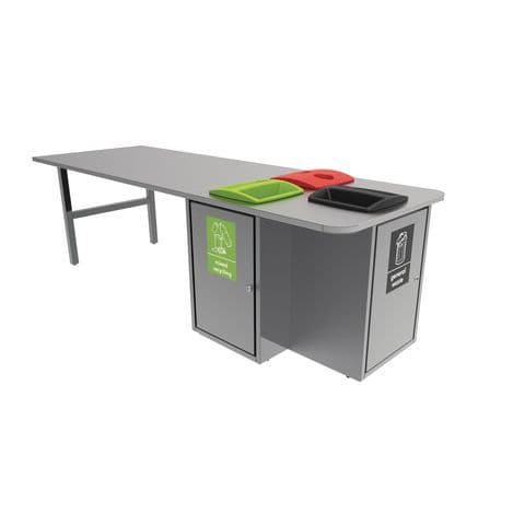 Constellation Recycling Bin - 3 long plus table