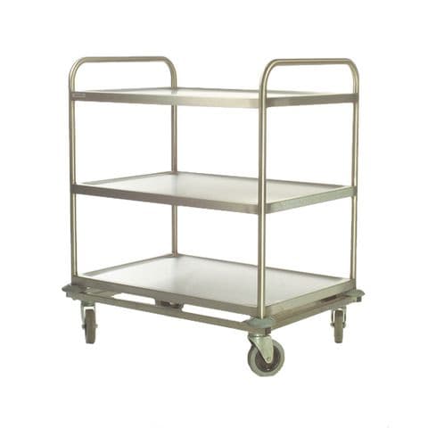 Stainless Steel Catering Trolleys - 2 tier 970mm(H) x 821(W) x 571mm(D)