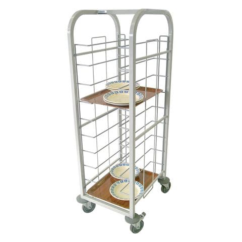Epoxy Coated Tray Clearing Trolley - Single for 10 Trays