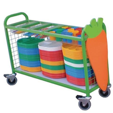 Long Cutlery Tray and Cup Trolley