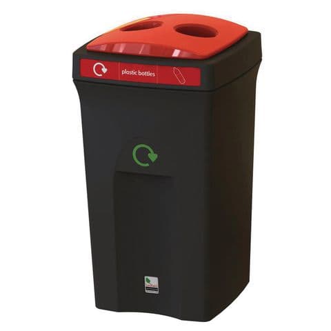 Envirobin Recycling Bin, For Plastic Bottles - Red