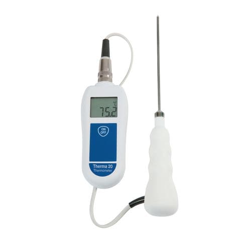 Food Probe Thermometer Therma 20 with Protective Boot (White)