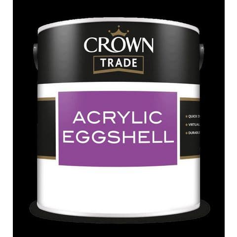 Crown Acrylic Eggshell 5ltr White