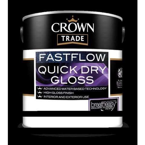 Crown Fast Flow Gloss 5 Litre White