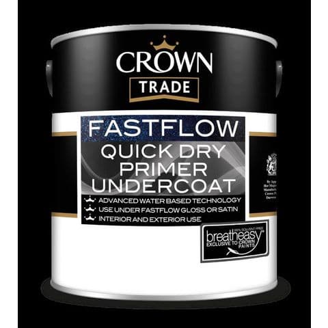 Crown Fast Flow Primer Undercoat 5 Litre White