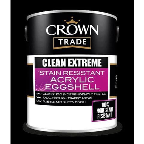 Crown Clean Extreme Acrylic Eggshell 5 litre Colour