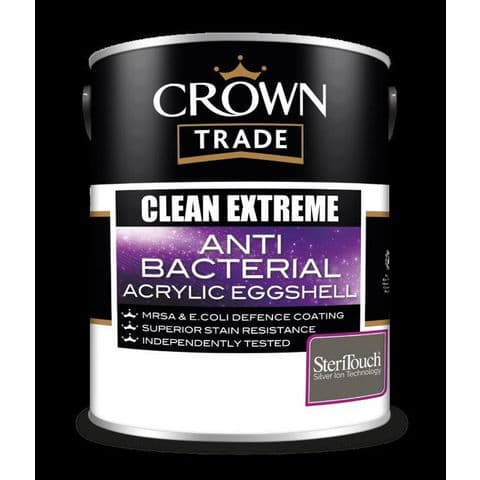 Crown Clean Extreme Anti-Bacterial Acrylic Eggshell 5 litre Colour
