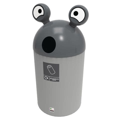 Space Buddy Recycling Bin - Cans/Grey