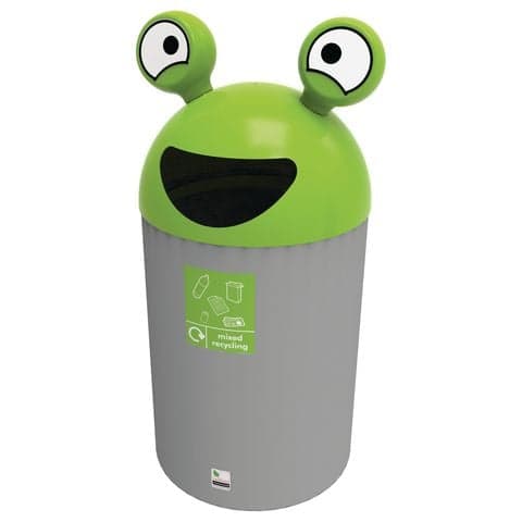 Space Buddy Recycling Bin - Mixed Recycling/Lime Green