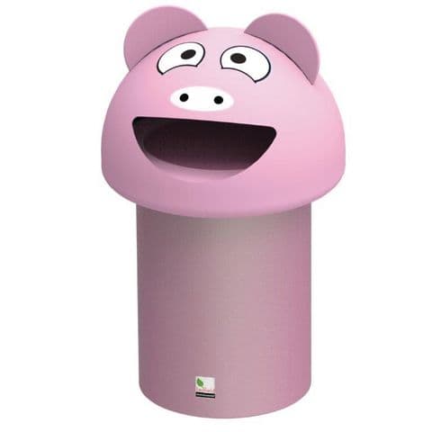 Character Novelty Recycling Bin - Pig