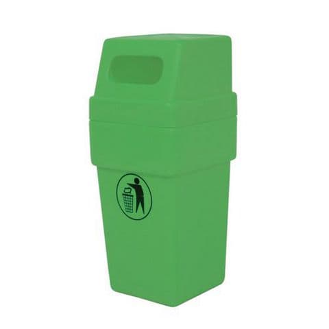 Hooded Plastic Litter Bin 114 litre Green
