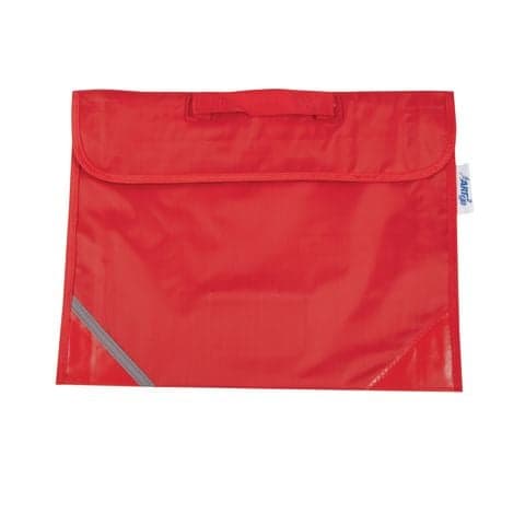 Nylon School Carrier Bags -  Red. Pack of 100