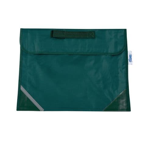 Nylon School Carrier Bags - Green. Pack of 100