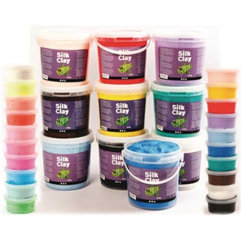 Silk Clay, Assorted Colours - Pack of 10 x 650g